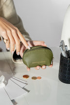 Monedero Nika Croco - Verde Oliva
