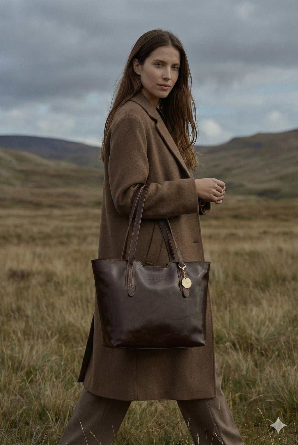 Bolso de Hombro Eden - Marrón