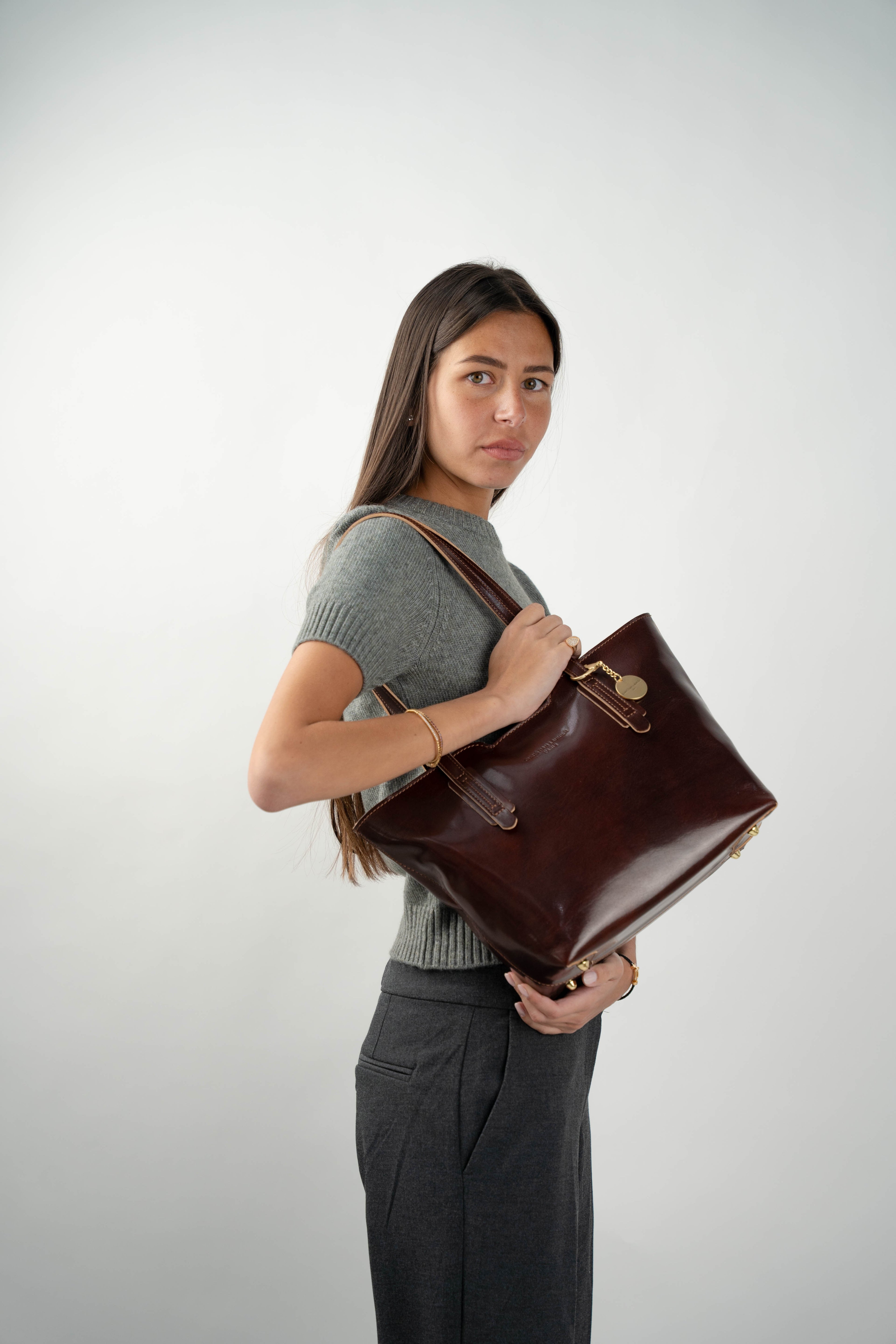 Bolso de Hombro Eden - Marrón