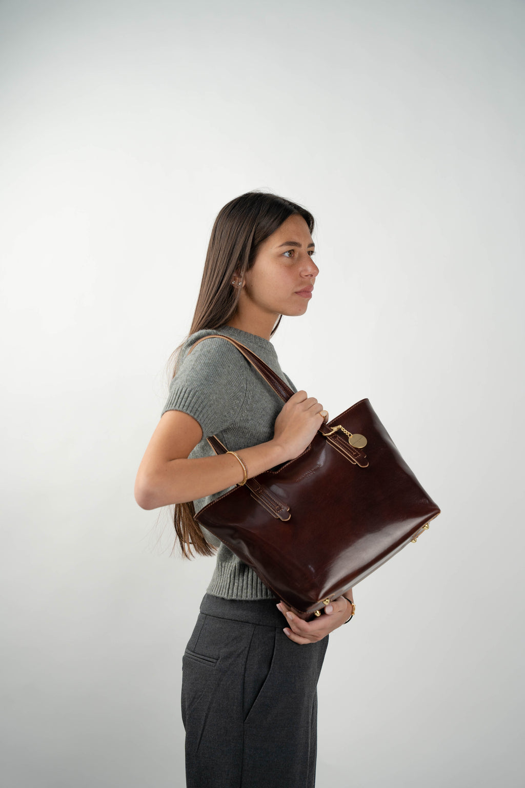 Bolso de Hombro Eden - Marrón