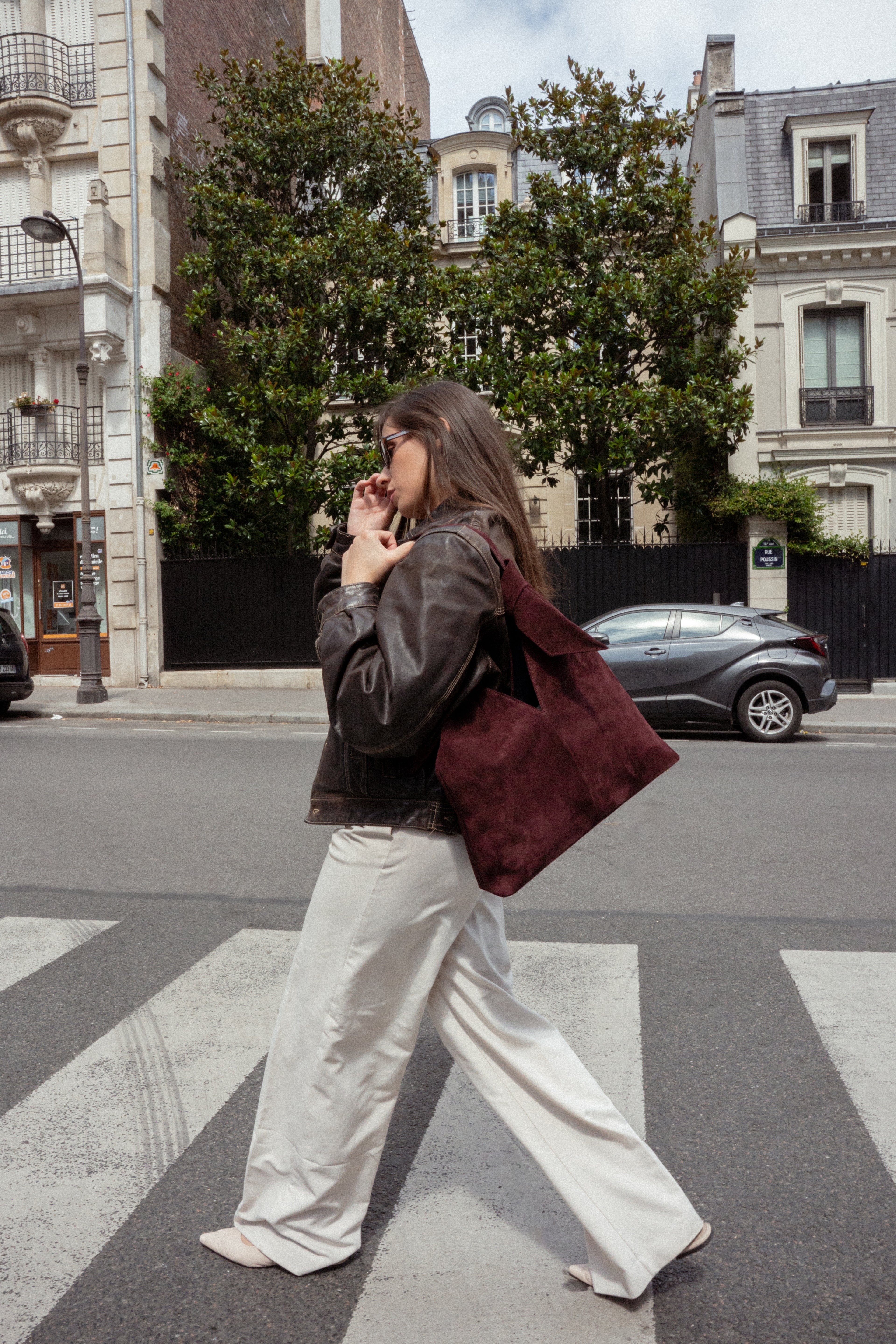 Bolso de Hombro Elan - Burdeos