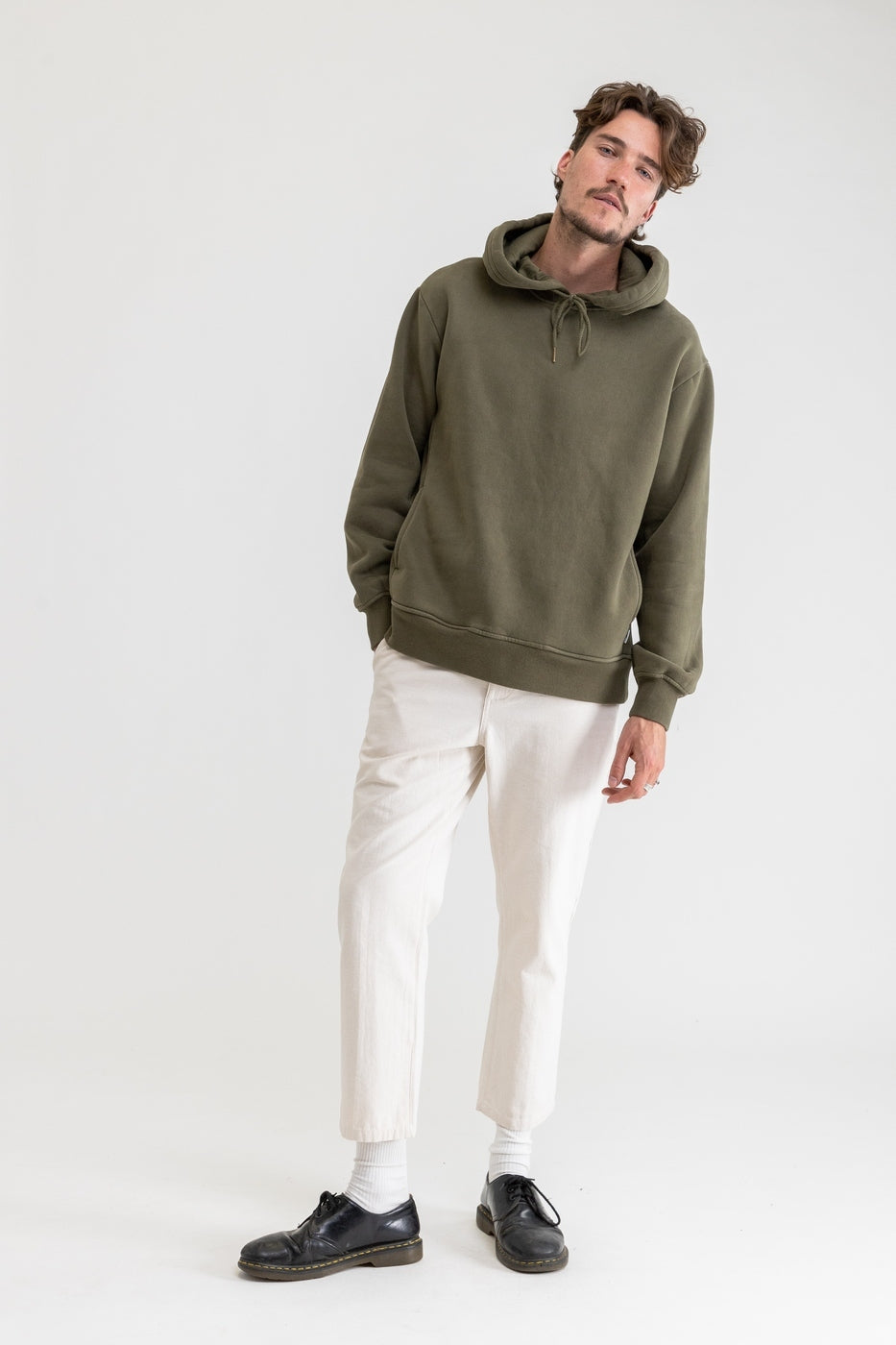 Crew Fleece Sweatshirt - Olive - Men's