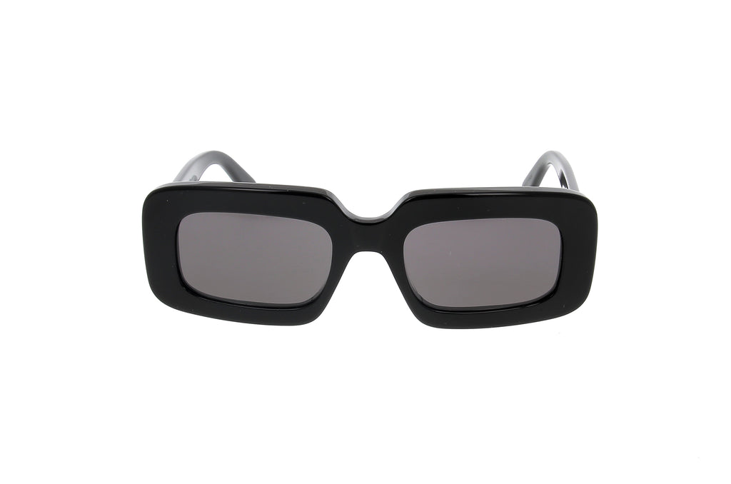 Luxury Eyewear – Sonnenbrille - Celine, schwarze Sonnenbrille mit rechteckiger Fassung und grau getönten Gläsern