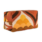 Embroidered Pattern Toiletry Bag - Red