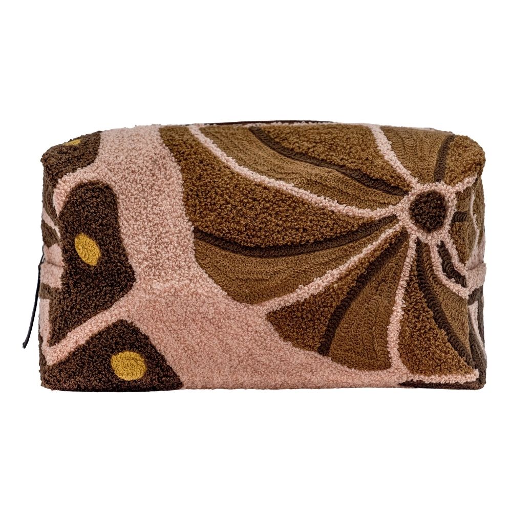 Trousse De Toilette À Motifs Brodés - Rose