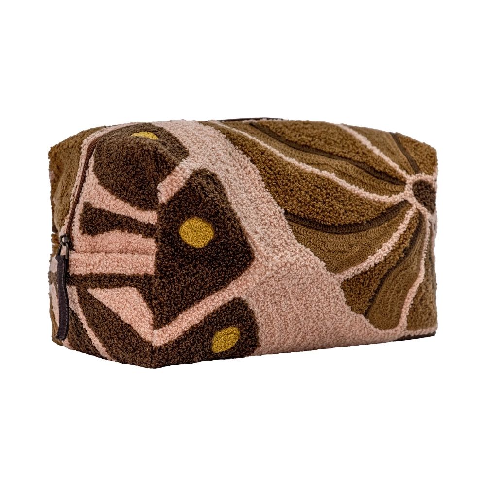 Trousse De Toilette À Motifs Brodés - Rose