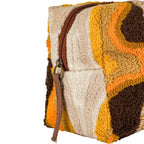 Neceser de maquillaje con motivos bordados - Amarillo