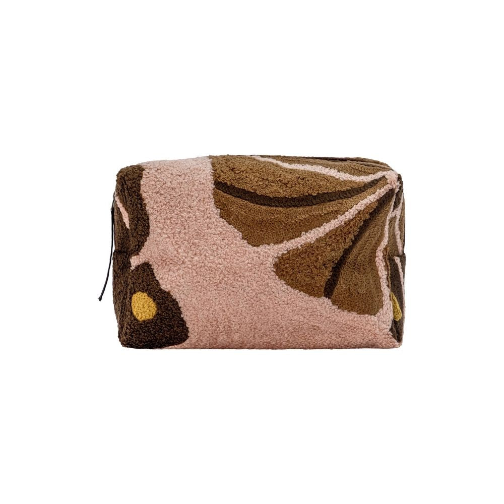 Trousse De Maquillage À Motifs Brodés - Rose