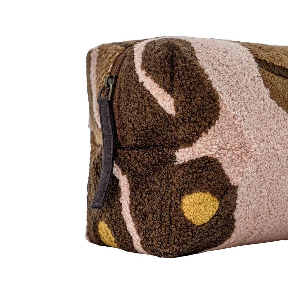 Trousse De Maquillage À Motifs Brodés - Rose