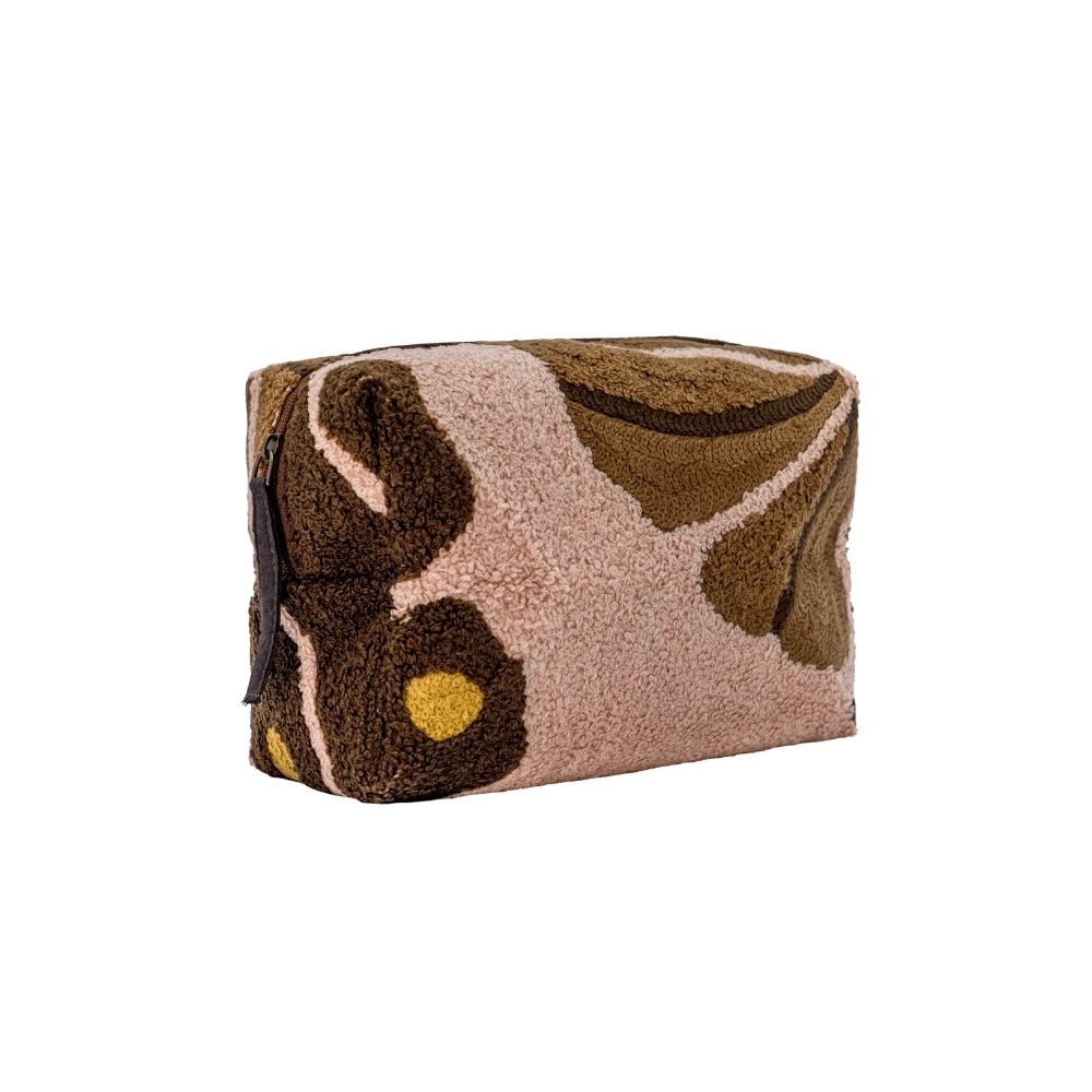 Trousse De Maquillage À Motifs Brodés - Rose