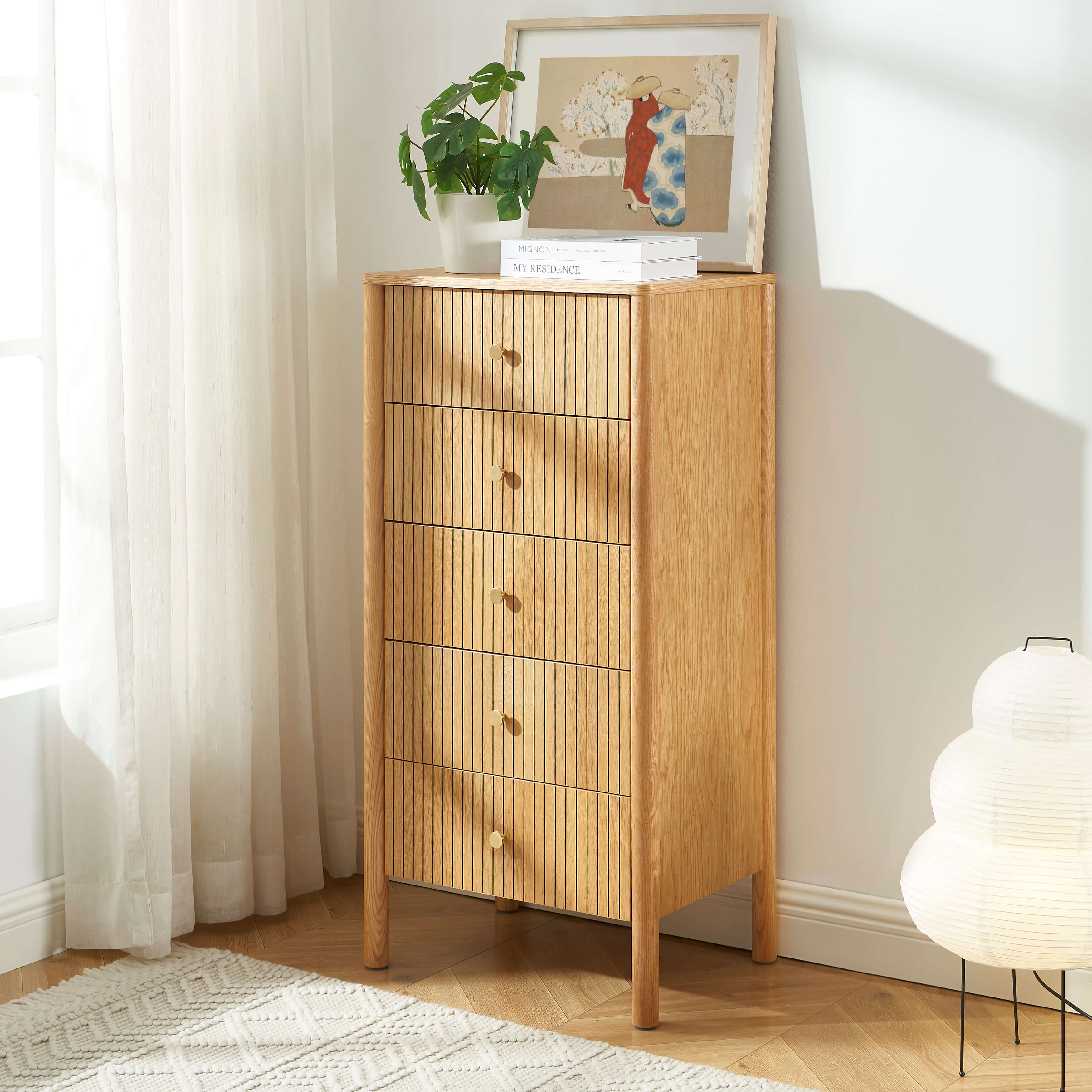 Cleo - Chest of Drawers - Oak Veneer