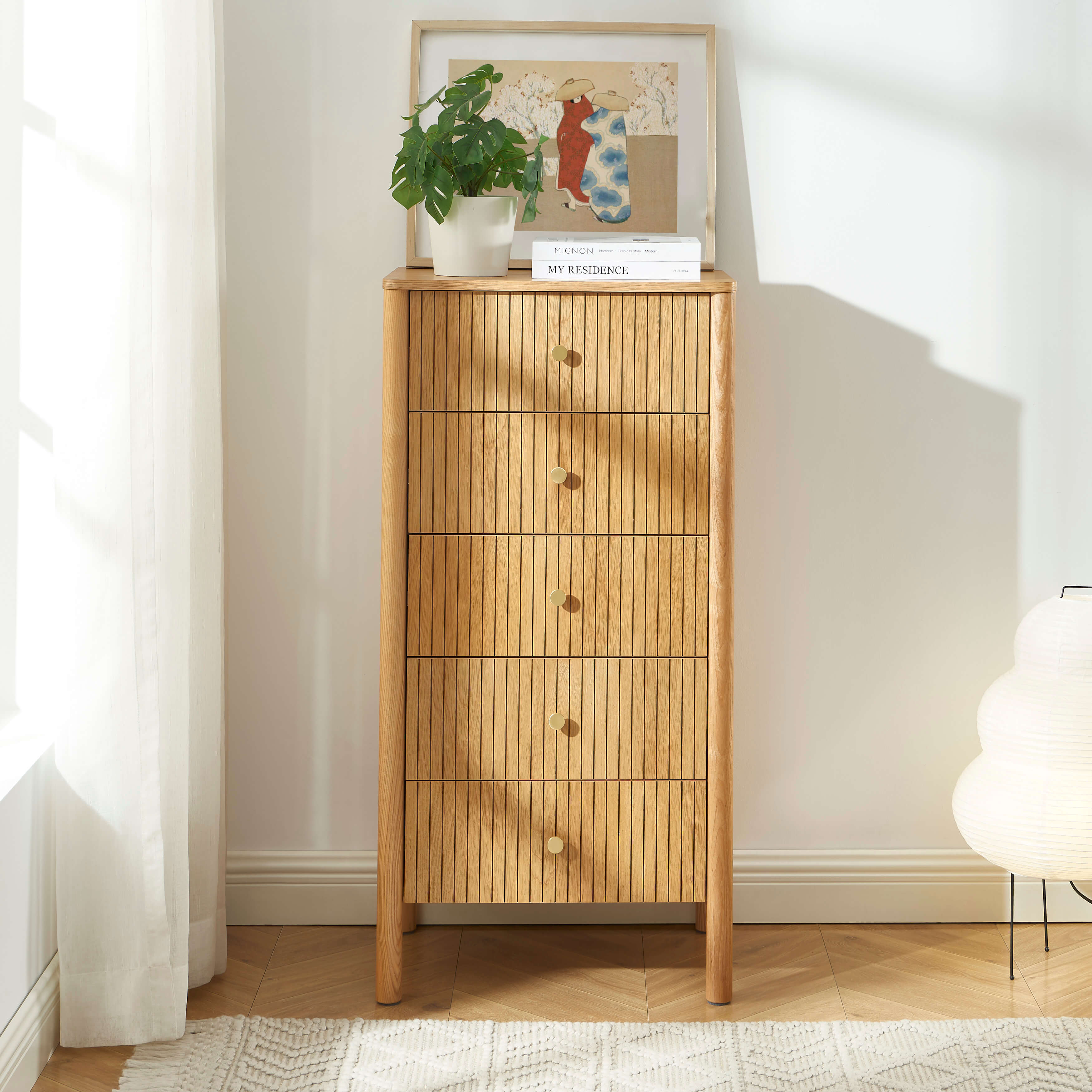 Cleo - Chest of Drawers - Oak Veneer
