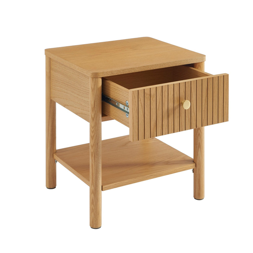 Cleo - Bedside Table - Oak Veneer