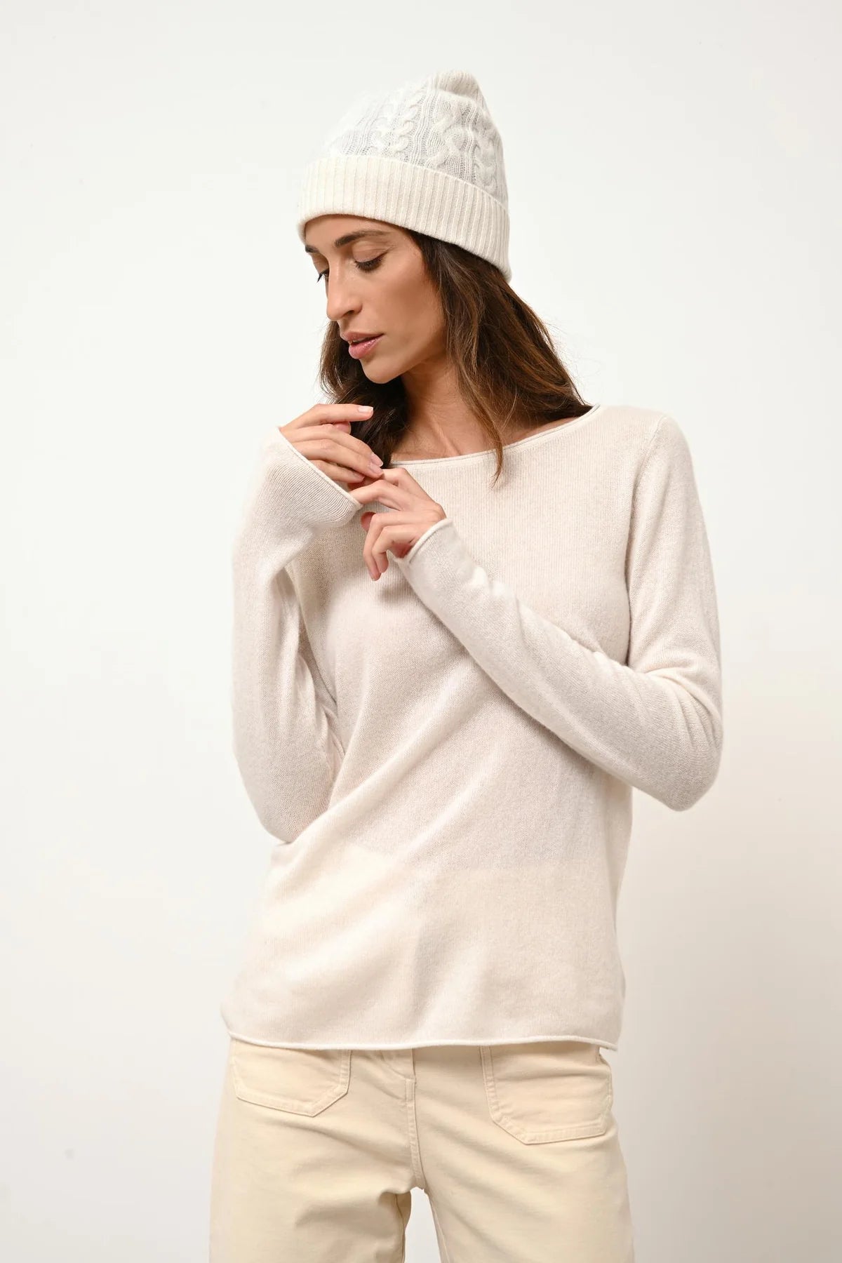 4-Ply Beanie - Cleo - Snow