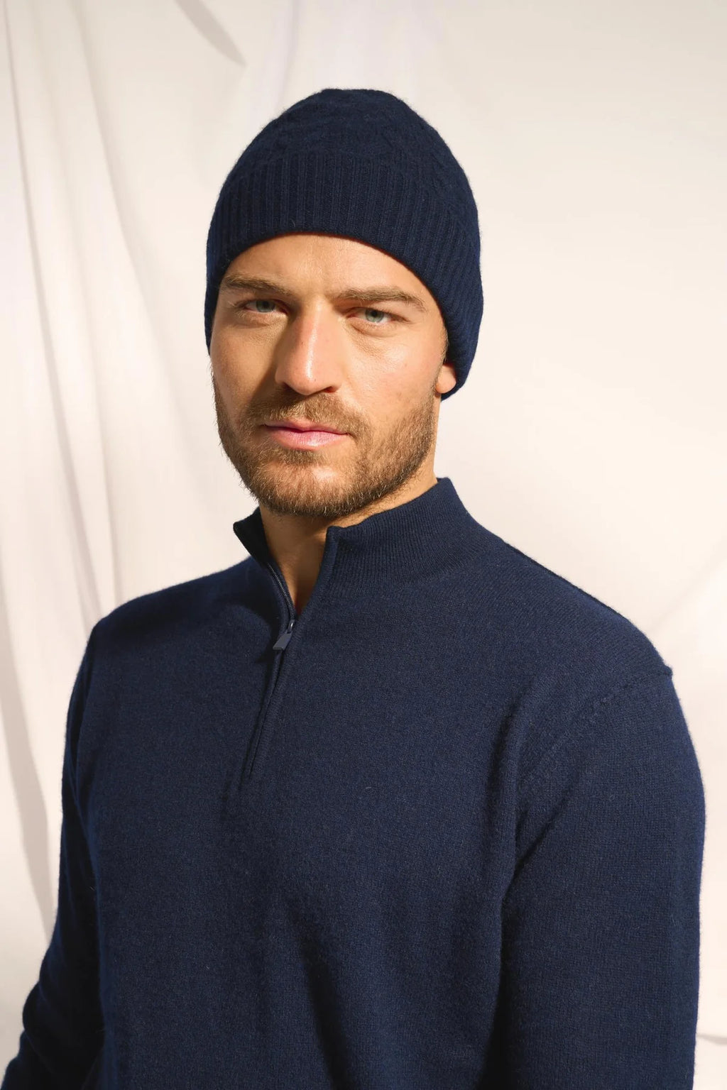 4-Ply Beanie - Cleo - Navy