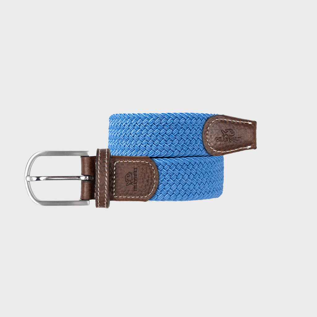 Plain Elasticated Braided Belt - Bleuet