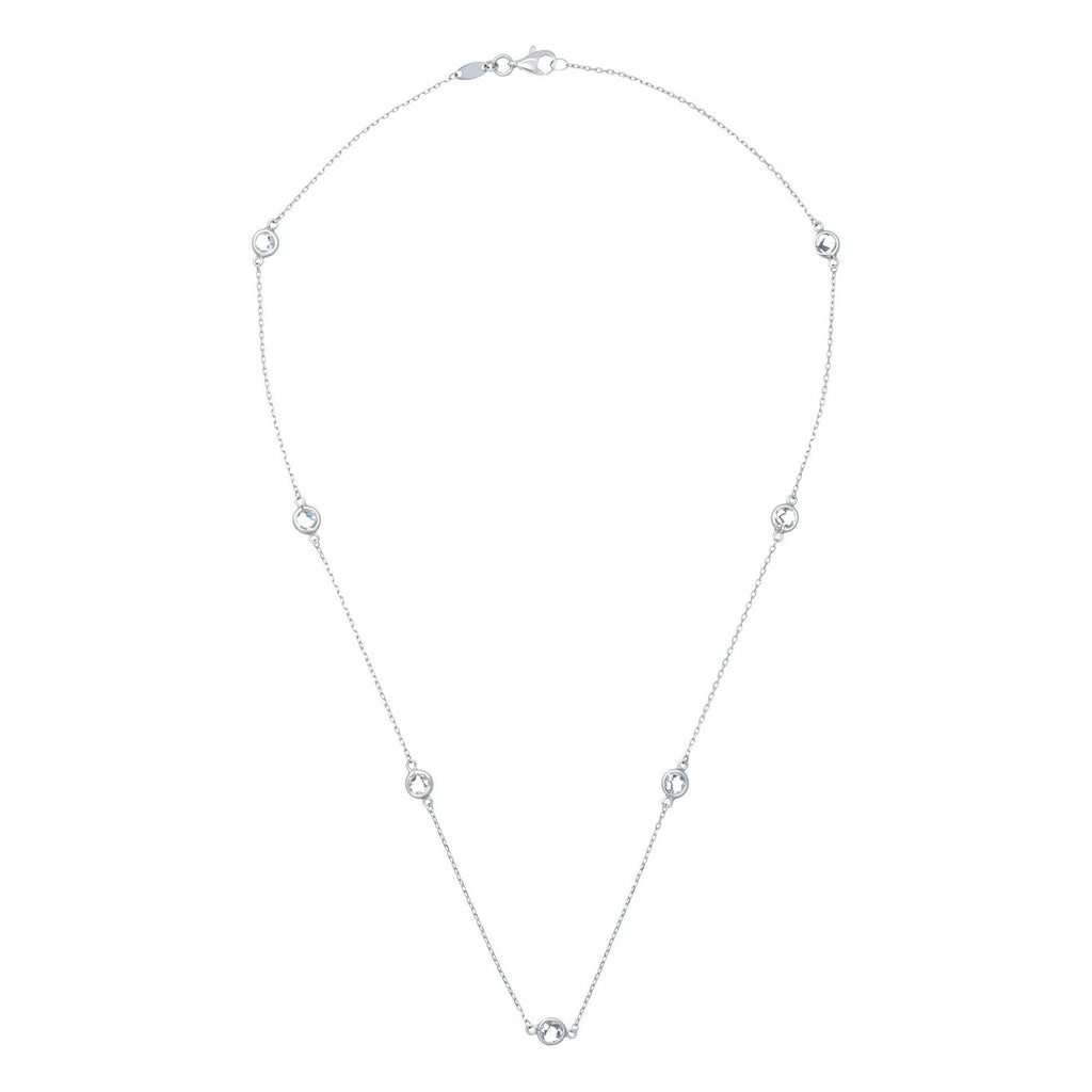 "Sunshine" Necklace D0.22/7 - 375/1000 White Gold