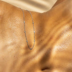 Collier "Sunshine" Diamants 0,22/7 - Or Blanc