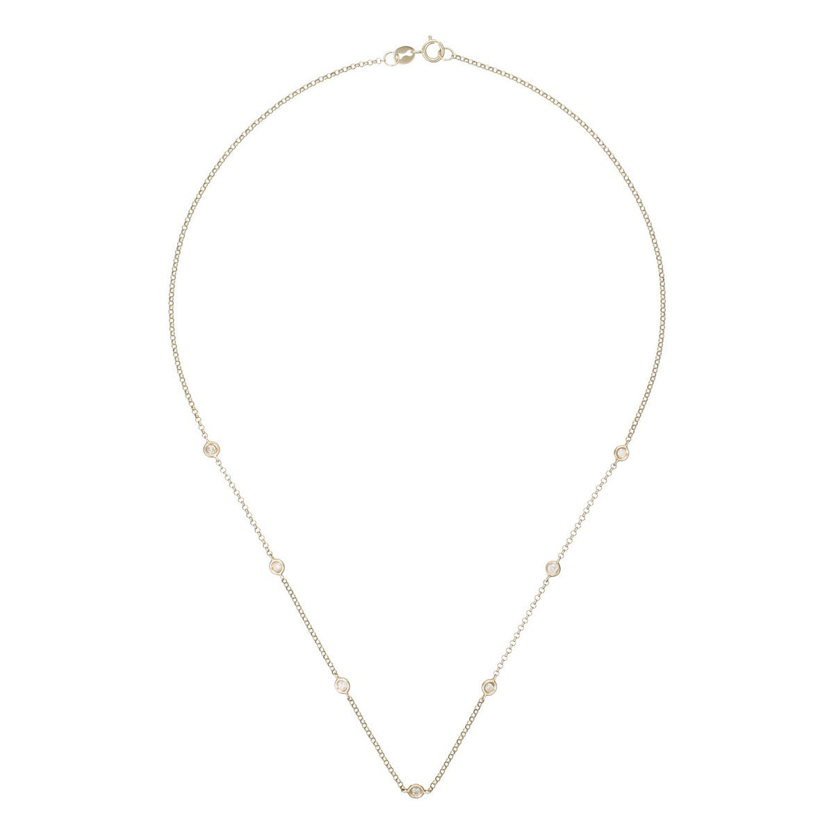 Collar “Sunshine” Diamantes 0.22/7 – Oro amarillo