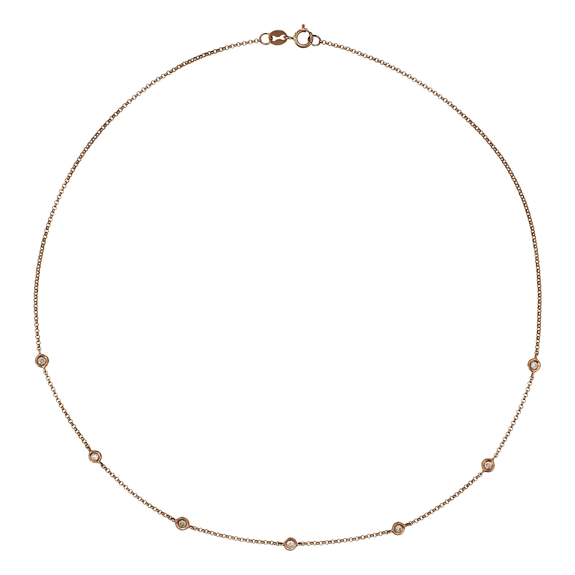 Collar "Sunshine" Diamantes 0.22/7 - Oro Rosa 375/1000