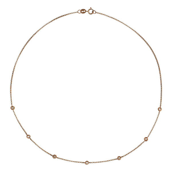Collar "Sunshine" Diamantes 0.22/7 - Oro Rosa 375/1000