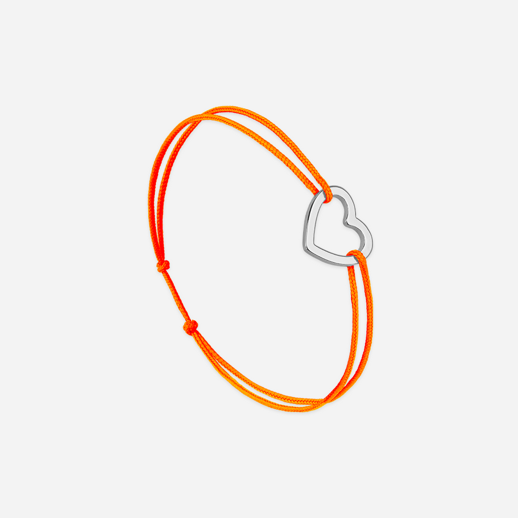 Pulsera Corazón Vacío Naranja - Naranja