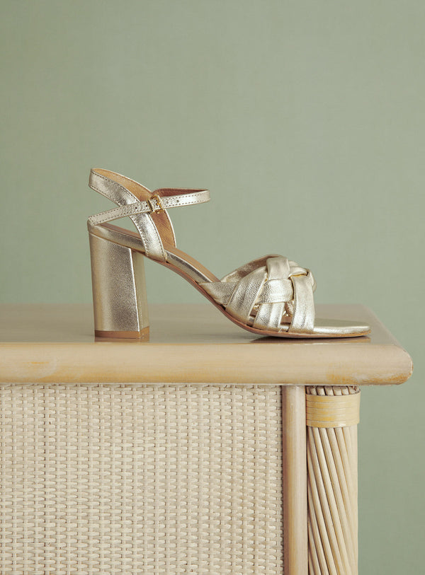 COE GOLD HEELED SANDALS PETITE MENDIGOTE