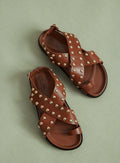 SANDALES MARRONS CLOUTEES COLIBRI PETITE MENDIGOTE