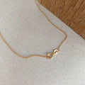 Collier Coeur Floral - Doré