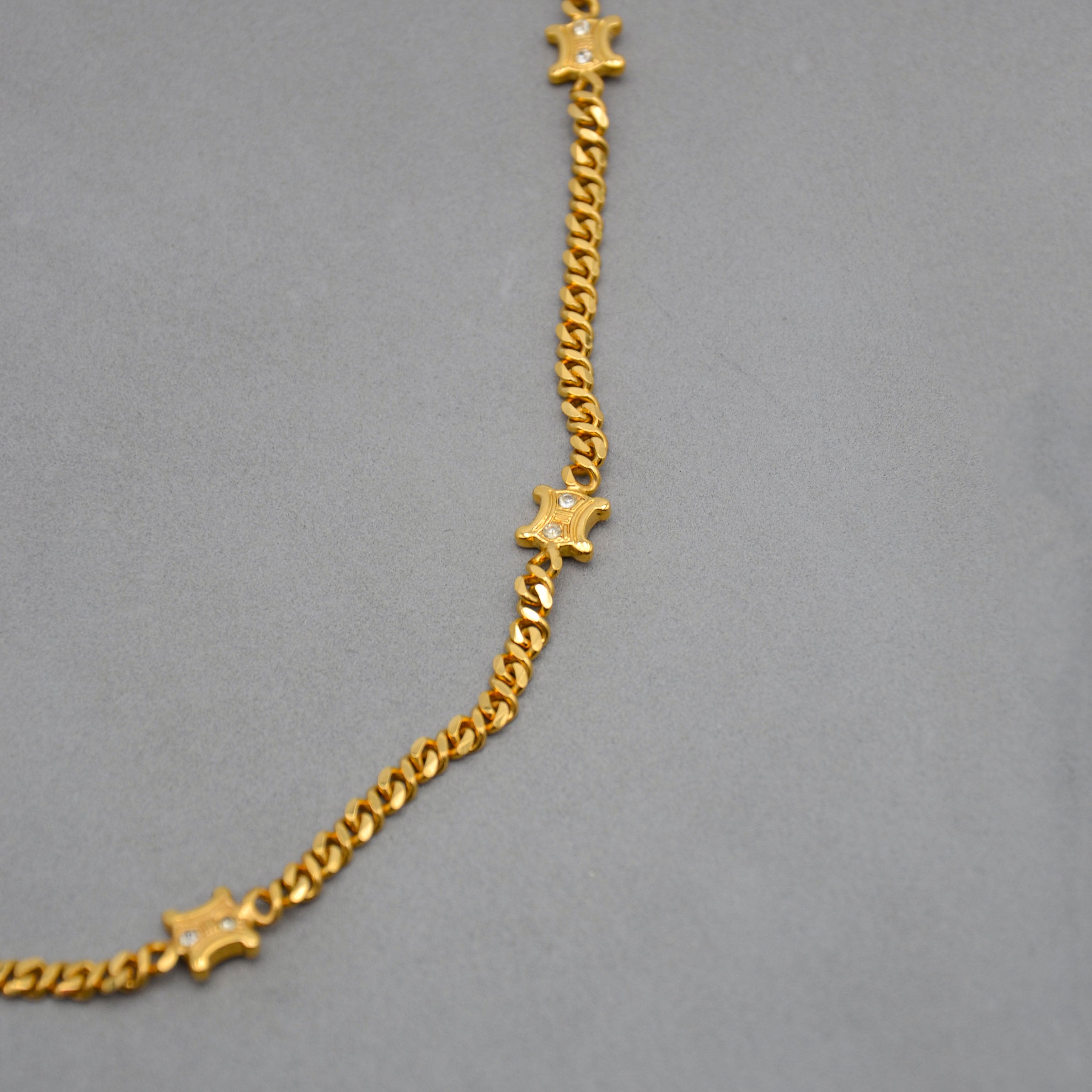Collier Céline Plaqué Or Chaîne Triomphe