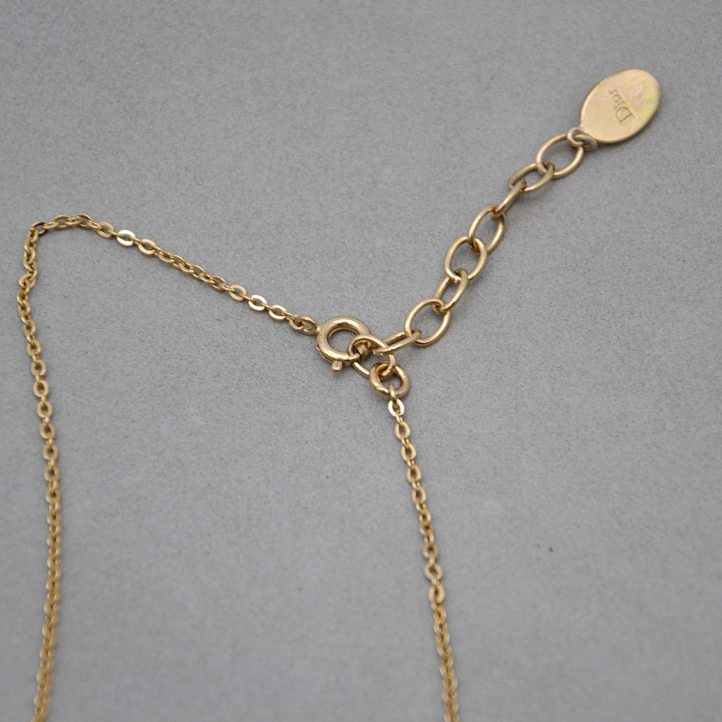 Dior Necklace Calligraphic “Dior” Signature Pavé-Set with Crystals
