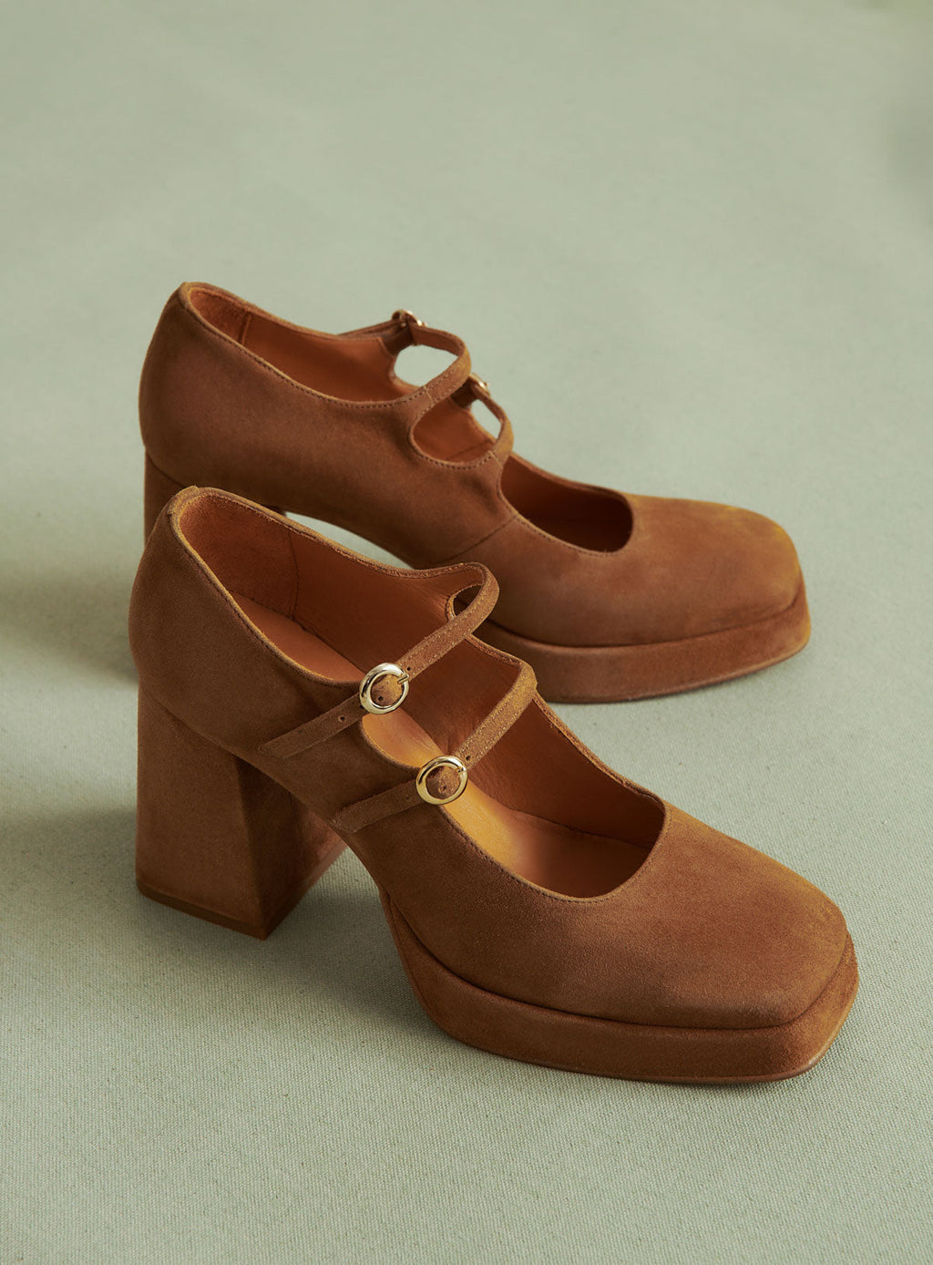 CONSTANCE CAMEL SUEDE BABIES PETITE MENDIGOTE