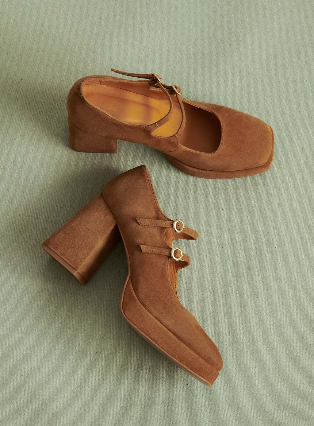CONSTANCE CAMEL SUEDE BABIES PETITE MENDIGOTE