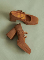 CONSTANCE CAMEL SUEDE BABIES PETITE MENDIGOTE