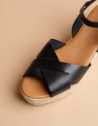 Espadrilles Cordoue - Cuir Noir - Femme