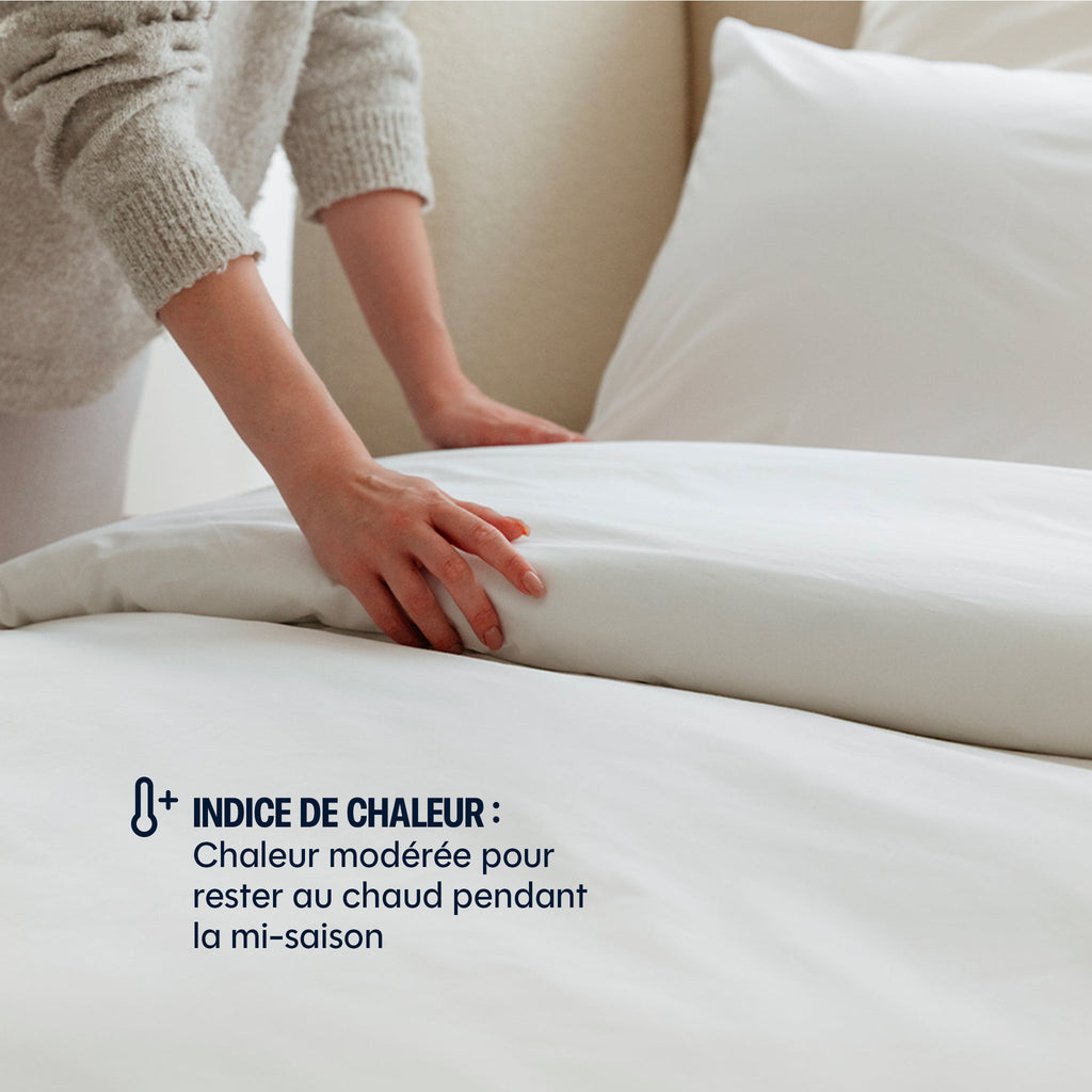 Lightweight Tempered Duvet - 100% Siliconized Hollow Fibers - Cotton Cover