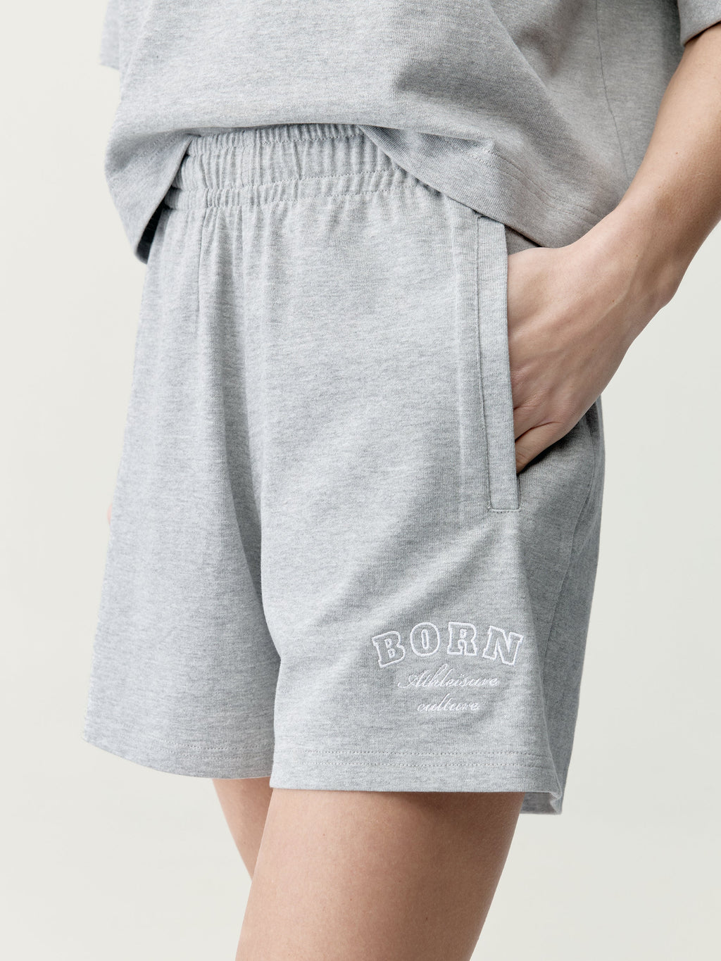 Pantalón Corto - Gris Jaspeado - Mujer