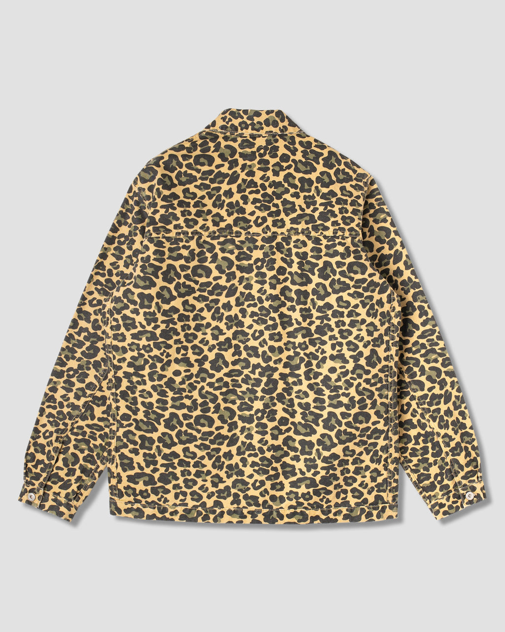Chaqueta tipo mono - Pato de camuflaje con leopardo lavado