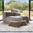 Housse De Coussin En Lin À Motif "Amérindien" Brodé - Marron