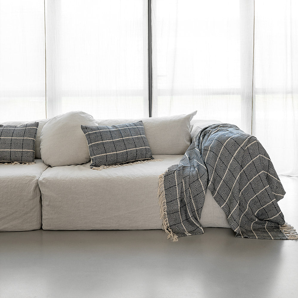 Cotton Cushion Cover - Blue