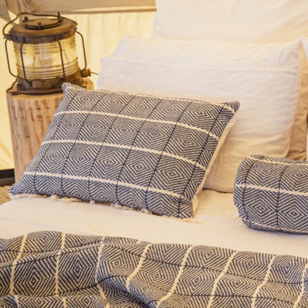Cotton Cushion Cover - Blue