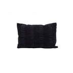 Funda de cojín de algodón tejido a ganchillo - Negro