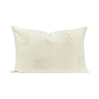 Housse De Coussin Brodée En Coton Flammé - Ecru