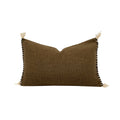 Housse De Coussin En Coton Flammé - Marron