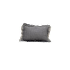 Housse De Coussin En Double Gaze De Lin - Bleu