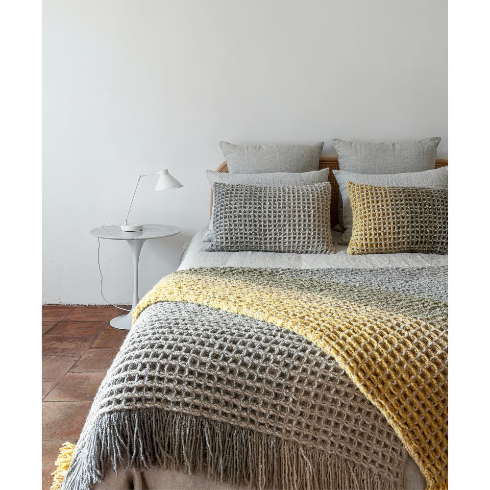 Wool Cushion Cover - Grey