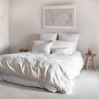 Housse De Coussin En Lin Et Coton - Blanc