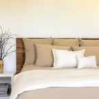 Housse De Coussin En Lin Et Coton - Blanc