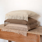 Housse De Coussin Broderie Macramé - Ecru