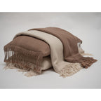 Housse De Coussin Broderie Macramé - Marron